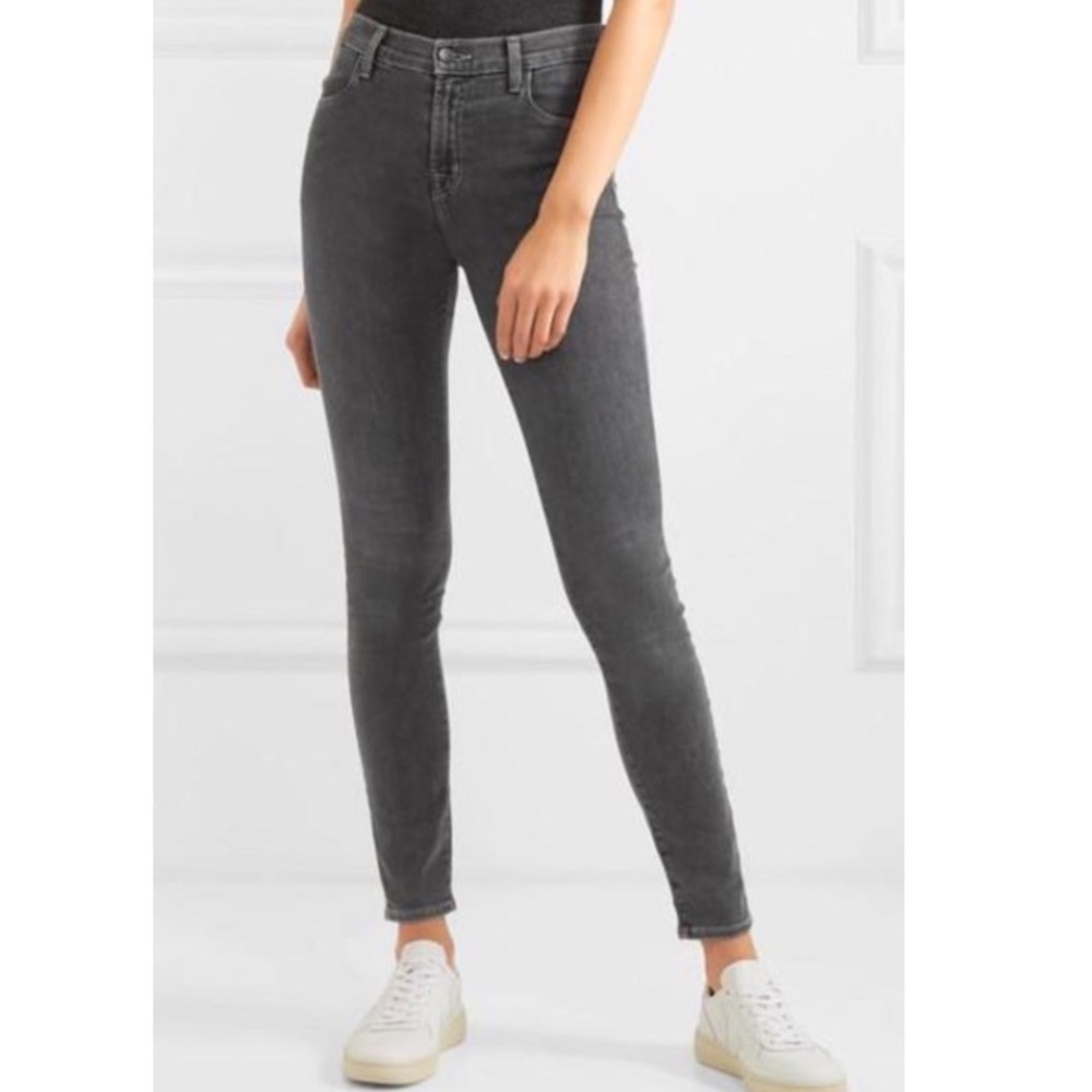 J‎ Brand Maria high rise skinny jeans in Obscura gray wash